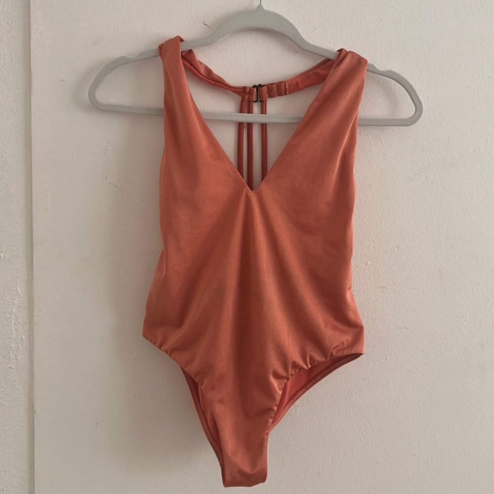 Billabong v neck one piece swim suit